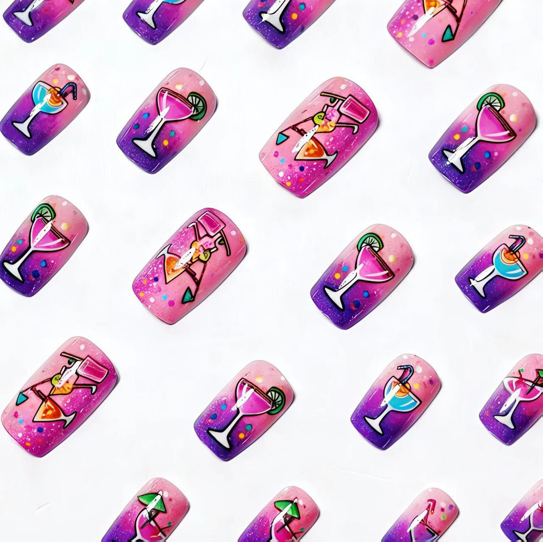 Creative Art Nails with Cheerful Cocktail Design Stornfield