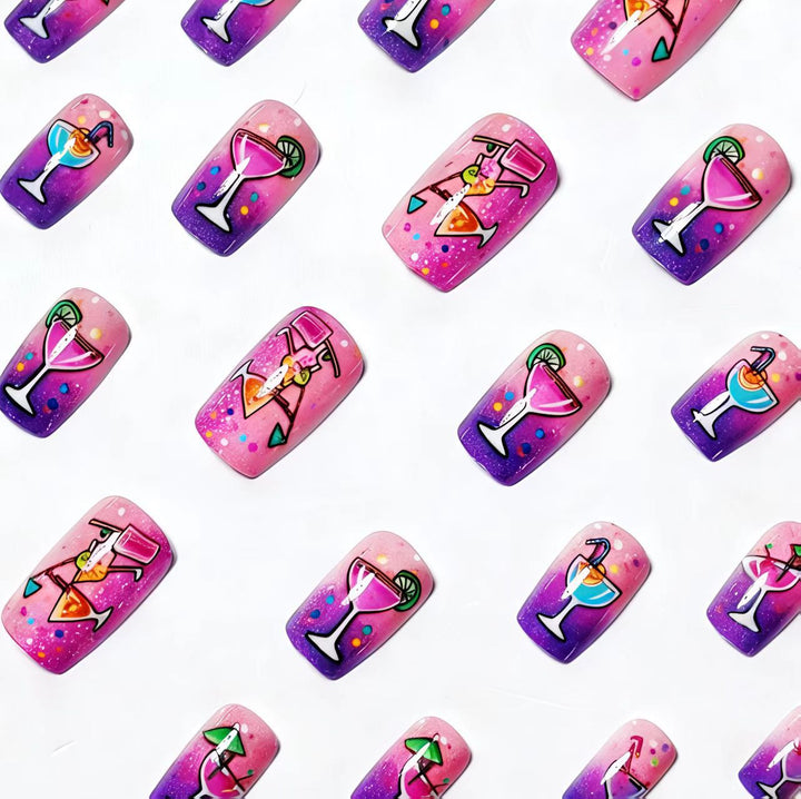 Creative Art Nails with Cheerful Cocktail Design Stornfield