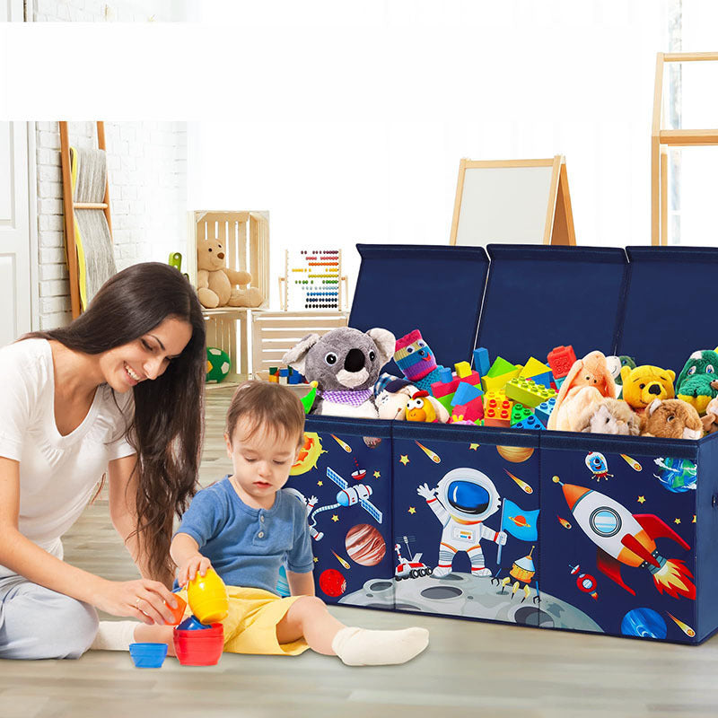 Robust storage chest with removable lid and carrying handles Stornfield