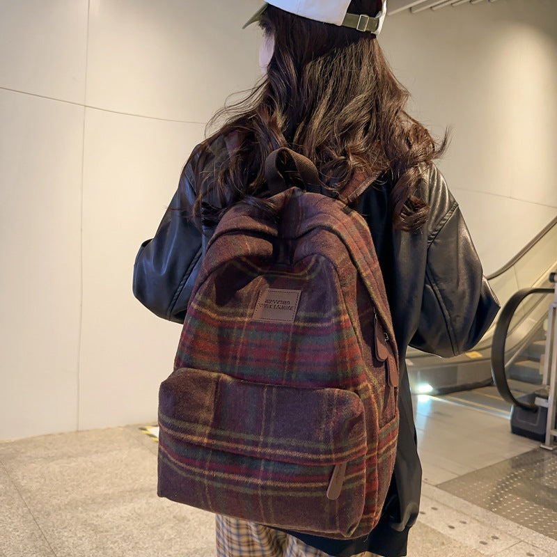 Stylish Plaid Backpack Stornfield