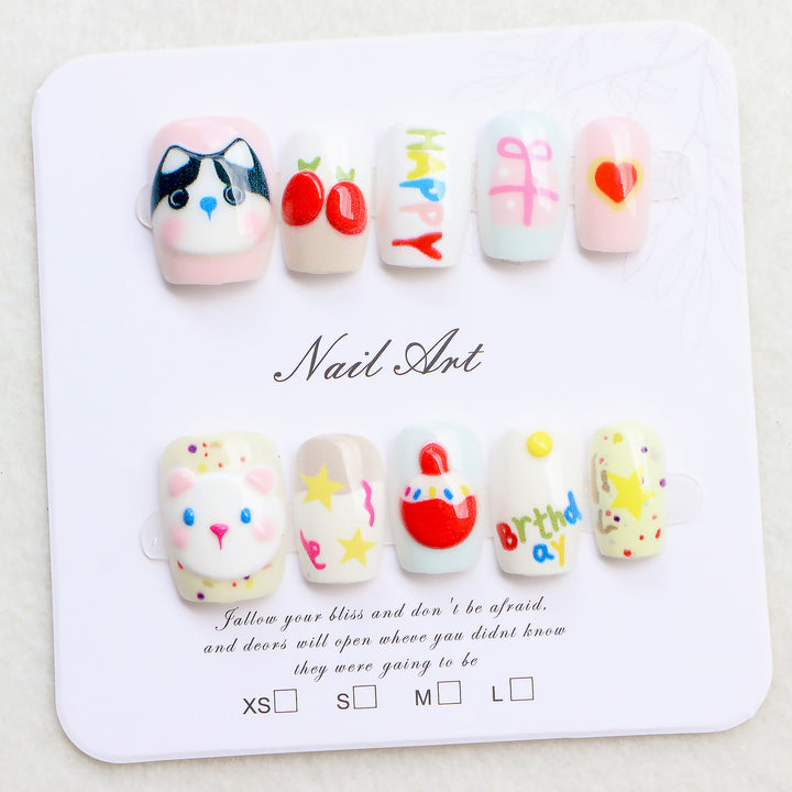 Creative Cartoon Themed Press-On Nails Stornfield