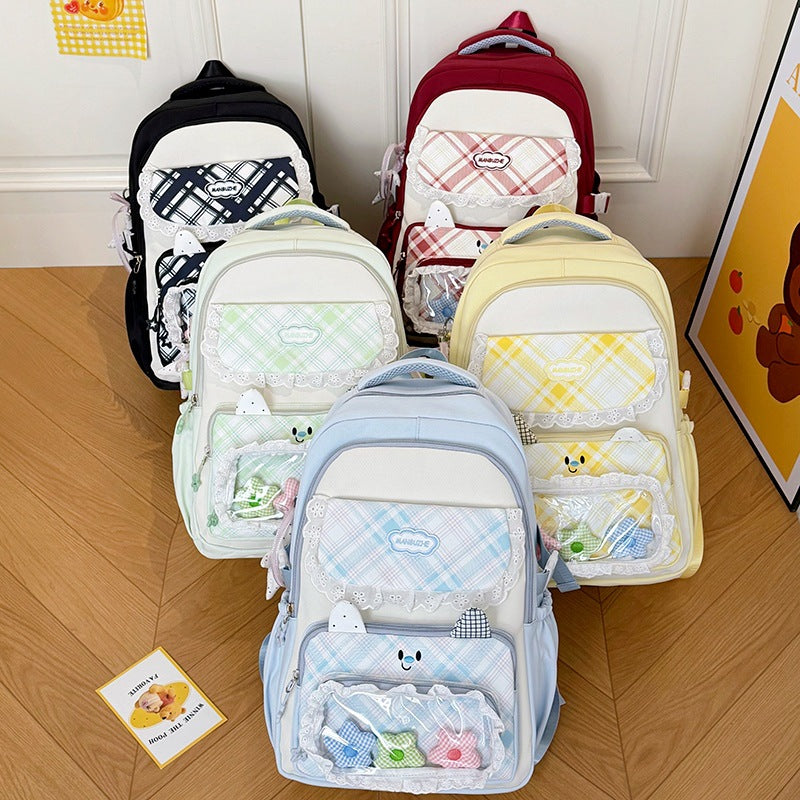 Stylish Multi-Pocket Backpack with Cute Decorative Accents Stornfield
