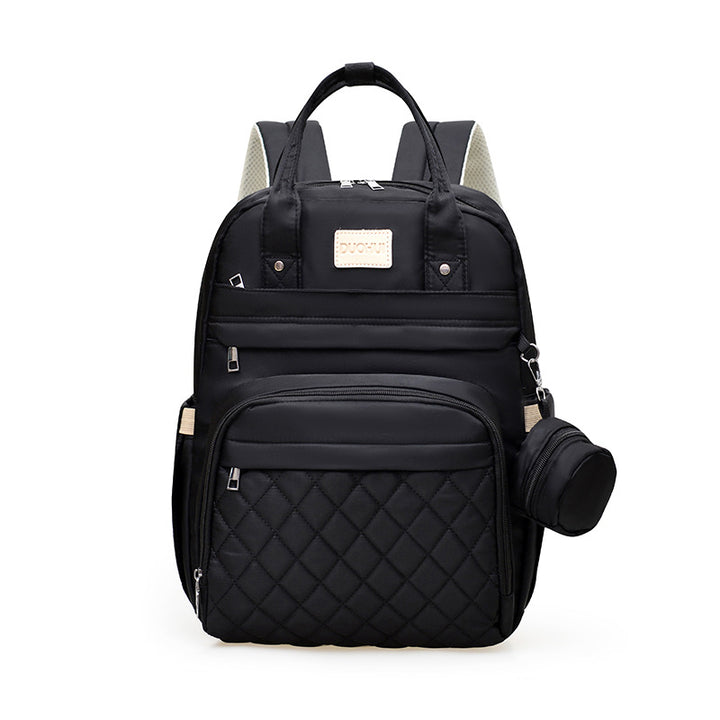 Versatile Quilted Backpack with Handy Side Pouch Stornfield