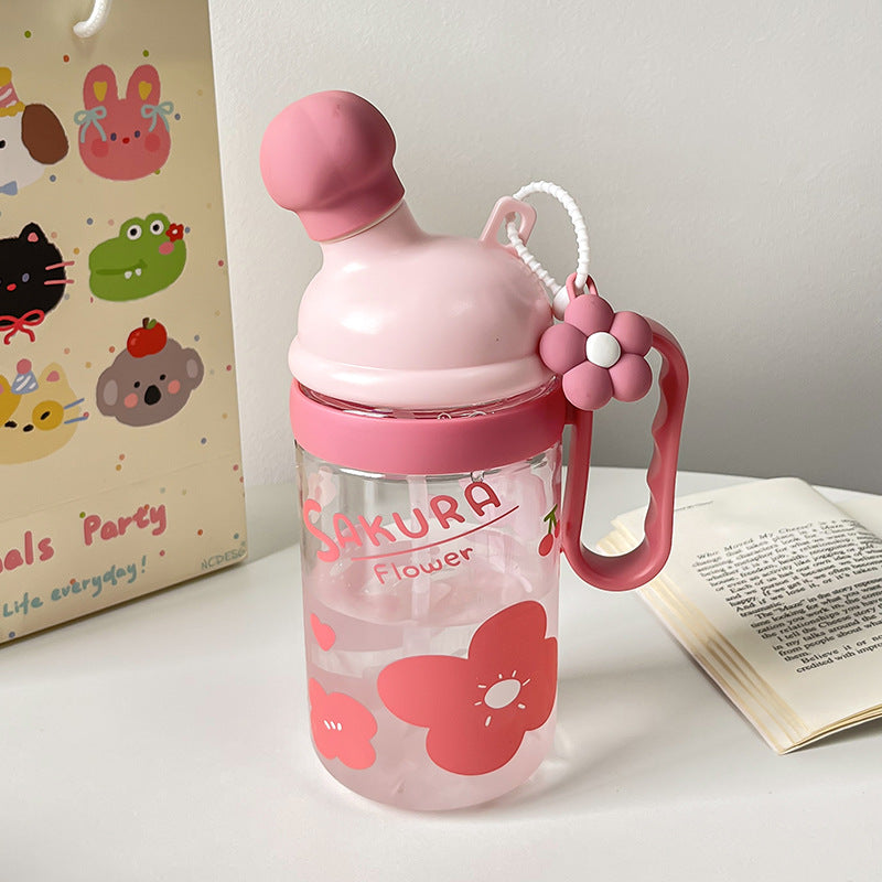 Women's practical and decorative drinking bottle with silicone lid Stornfield