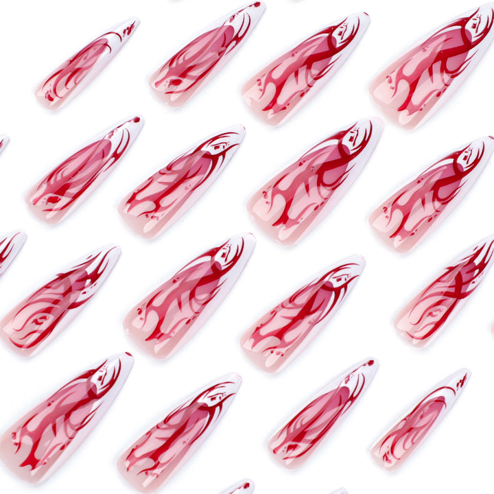 Artful stiletto nails with artistic gradient Stornfield