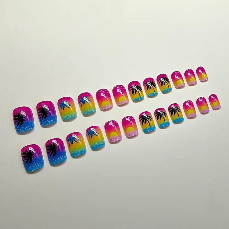 Tropical design artificial nails Stornfield