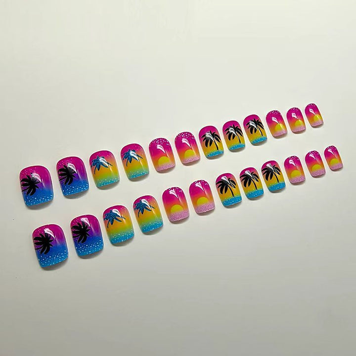 Tropical design artificial nails Stornfield
