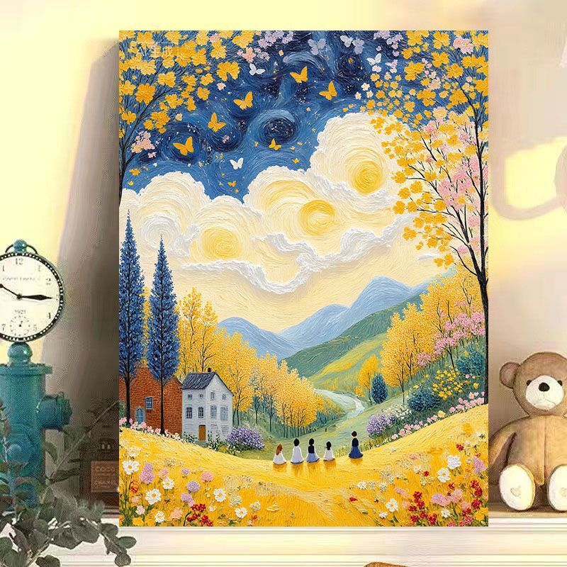 Scenic Autumn Landscape Canvas Art Print Stornfield