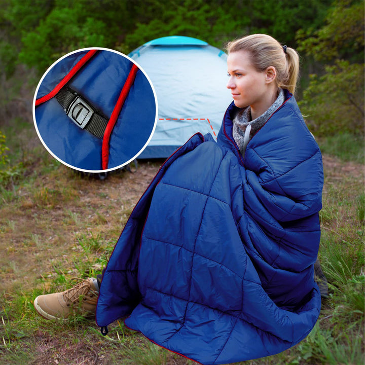 Unisex portable blanket with innovative compression design Stornfield