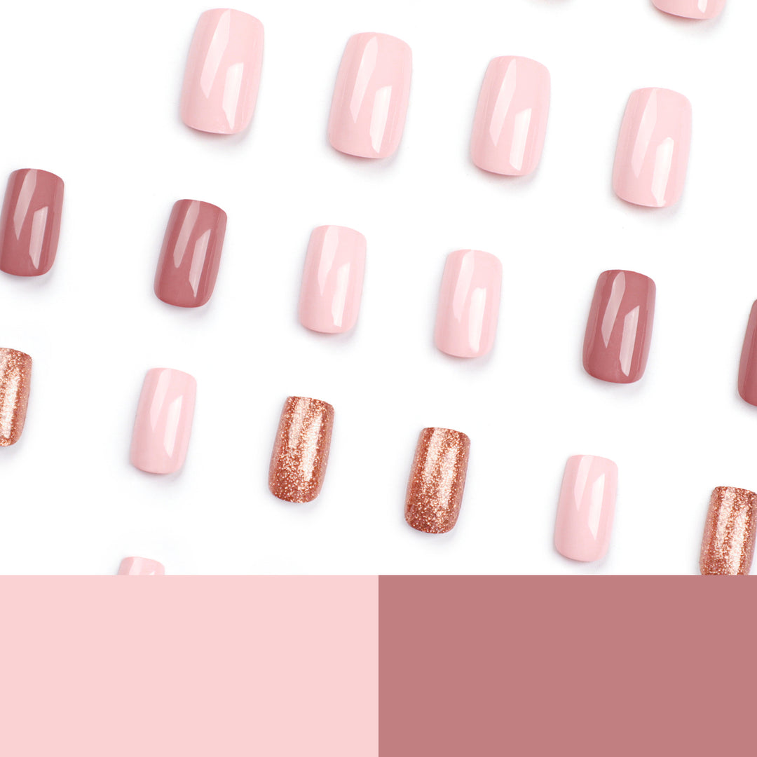 Nail extensions with shimmering accents Stornfield