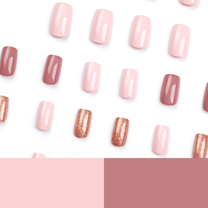 Nail extensions with shimmering accents Stornfield