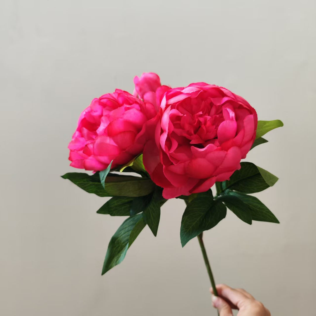Lifelike Peony Floral Stem
