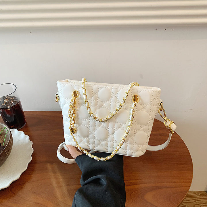 Quilted Chain Handle Handbag
