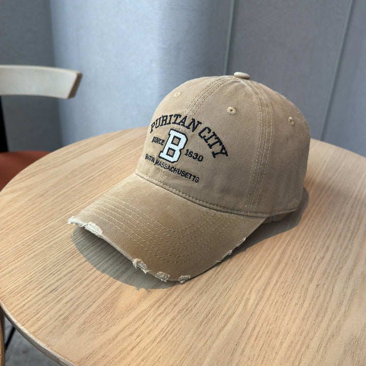 Men's Distressed Cotton Baseball Cap Stornfield 1784270269