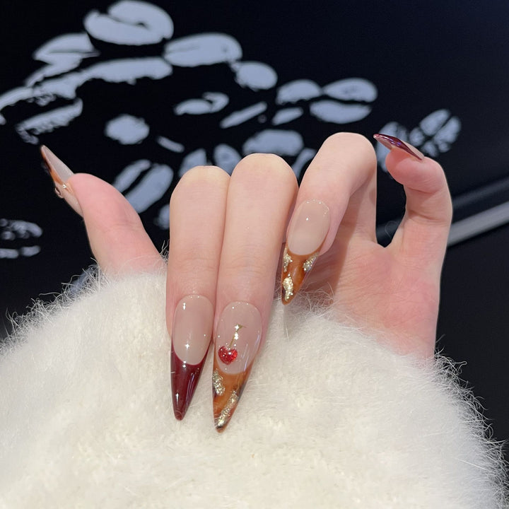 Artistic Floral Design Stiletto Press-On Nail Set Stornfield