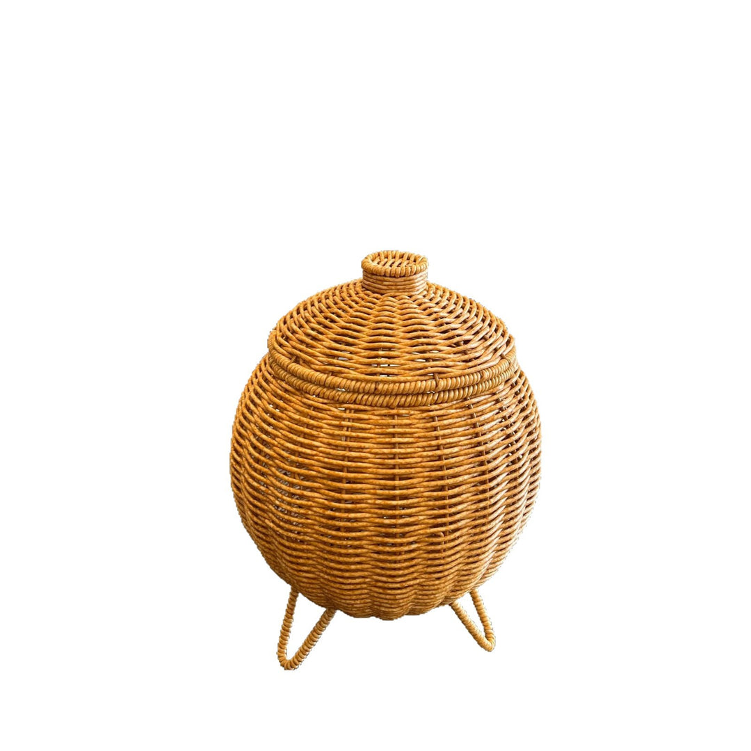 Women artfully woven storage pot Stornfield