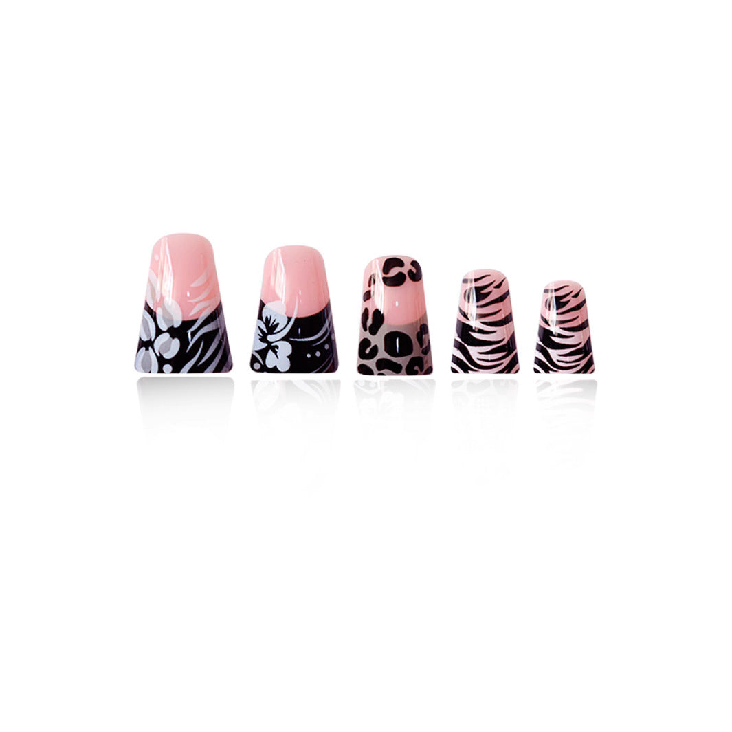 Artistic 3D Floral Press-On Nail Extensions Stornfield