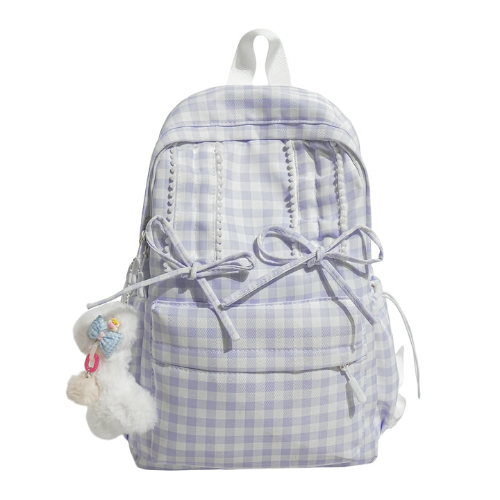 Charming Checked Pattern Backpack Stornfield