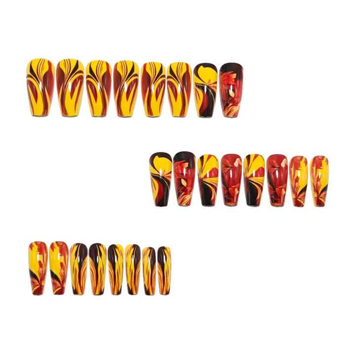 Artificial Nails in Elegant Autumn Design Stornfield