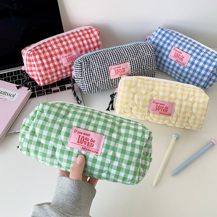 Quilted Gingham Pencil Case Stornfield
