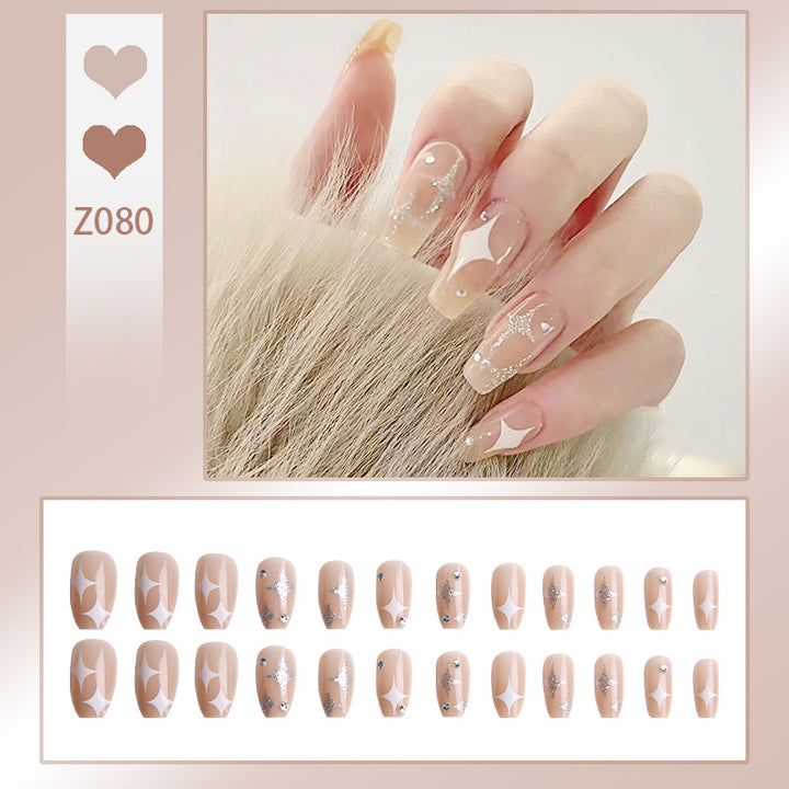 Creative Nail Art Set with Elegant Glitter Design Stornfield