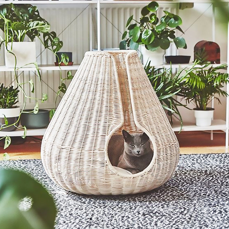 Cat cave made of handcrafted natural material Stornfield