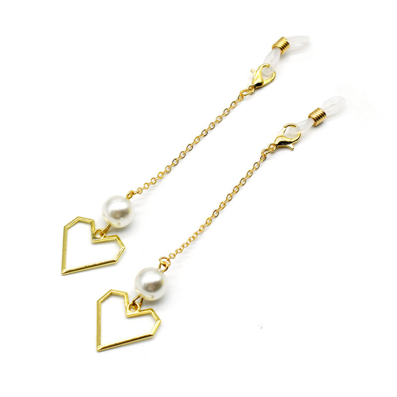 Heart-Shaped Geometric Elegance Eyewear Chain Stornfield