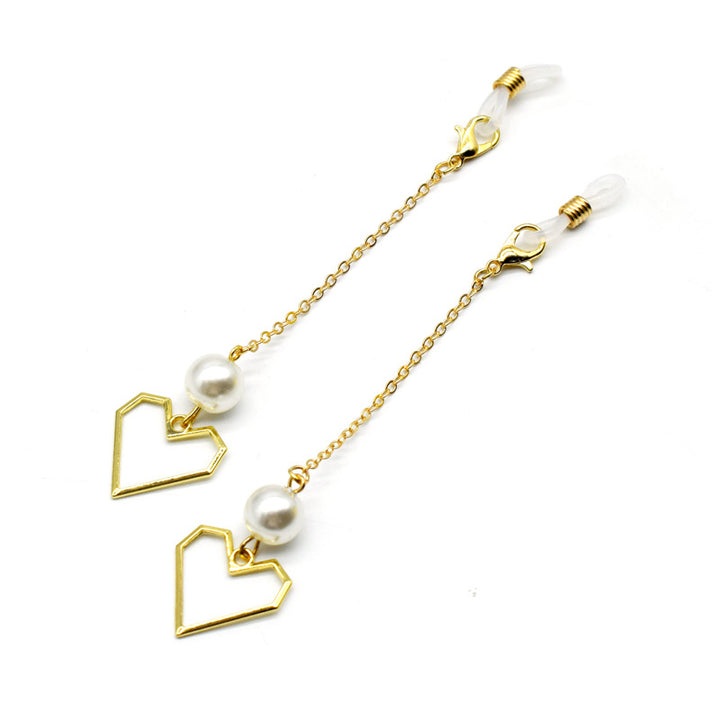 Heart-Shaped Geometric Elegance Eyewear Chain Stornfield