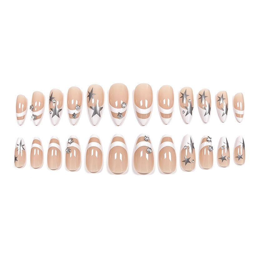 Star-Embellished Acrylic Nail Enhancements Stornfield