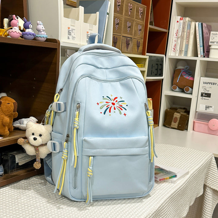 Backpack with Colorful Decorations and Innovative Compartments Stornfield