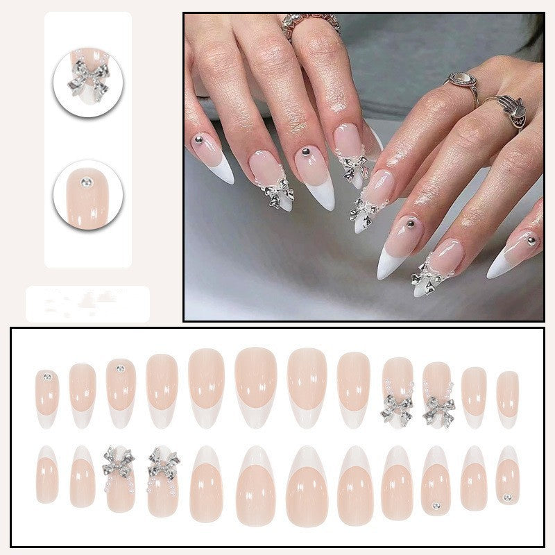 Glamorous artificial nail tips with elegant decorations Stornfield