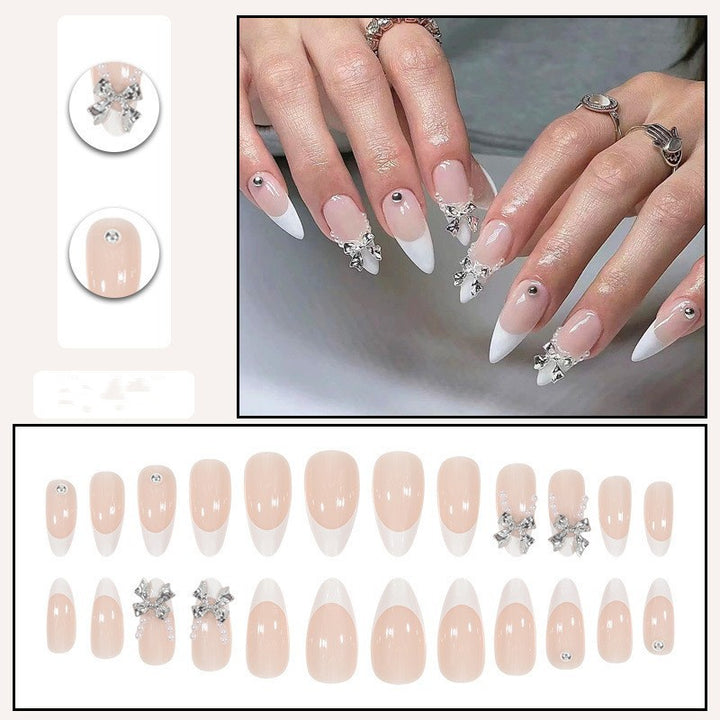 Glamorous artificial nail tips with elegant decorations Stornfield