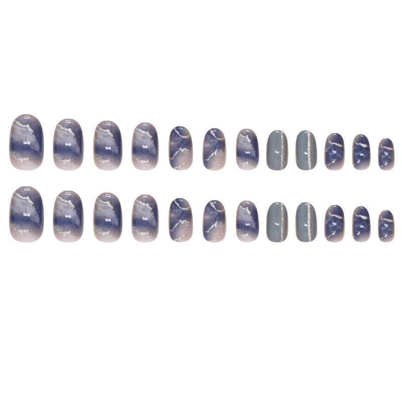 Premium Marble Design Press-On Nail Tips Stornfield