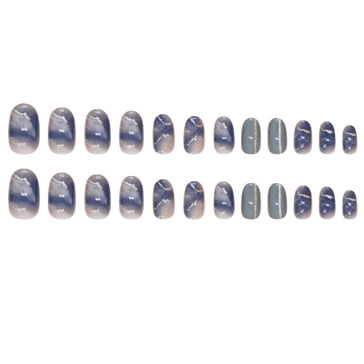 Premium Marble Design Press-On Nail Tips Stornfield