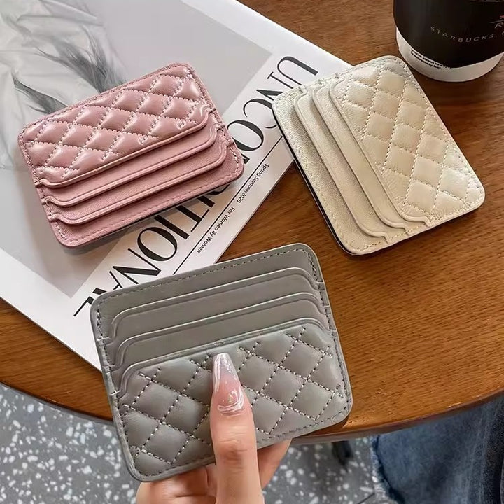 Quilted Leather Slim Card Holder Stornfield