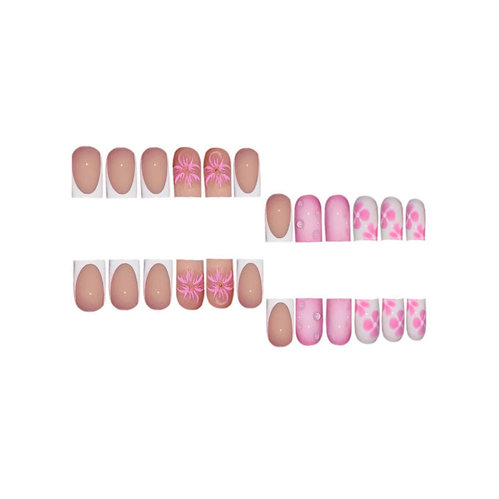 Floral Design Press-On Nail Art Extensions Stornfield