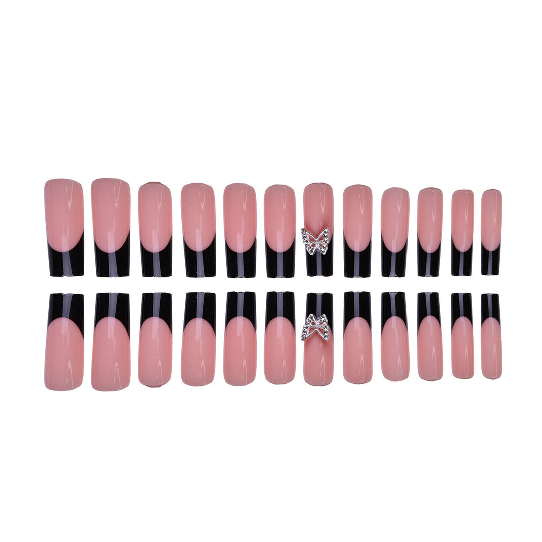 Acrylic nail set with elegant butterfly accents Stornfield