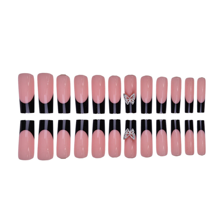 Acrylic nail set with elegant butterfly accents Stornfield