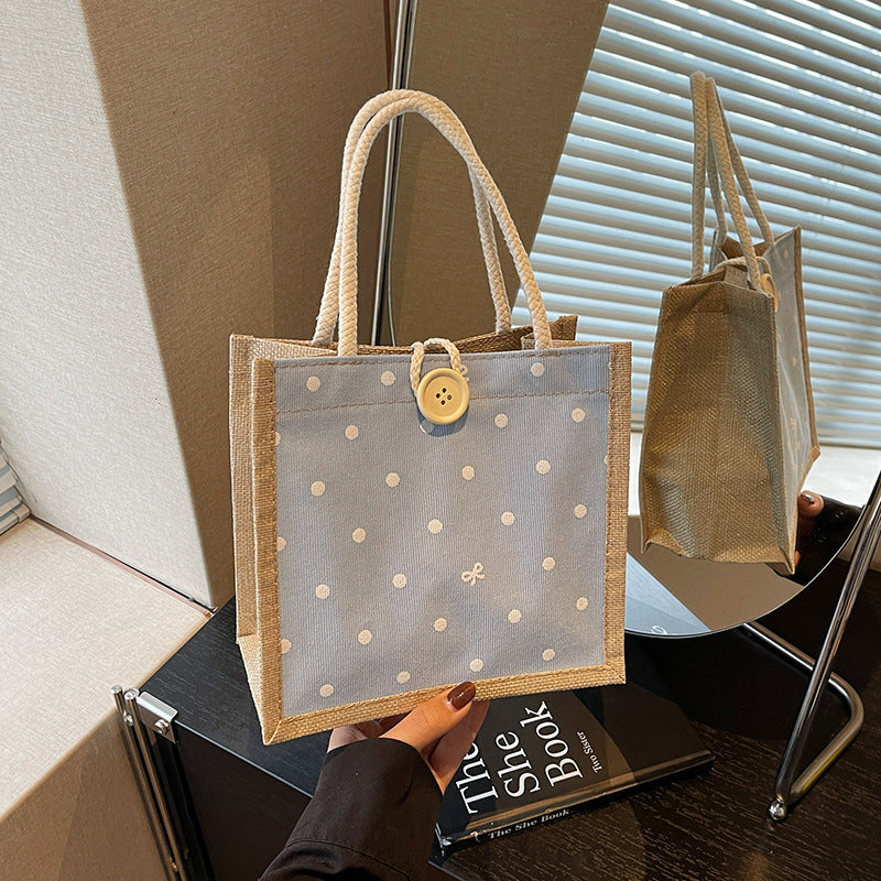 Charming Polka Dot Tote Bag