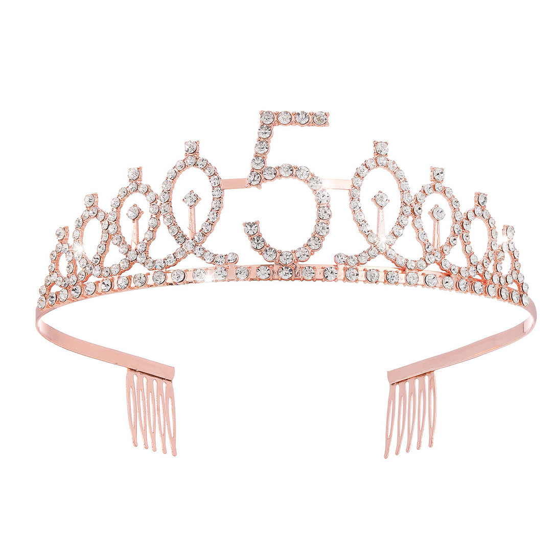 Women Glittering Tiaras with Festive Birthday Banner Stornfield