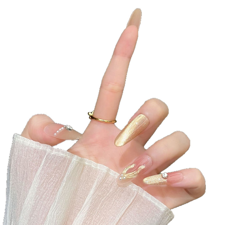Decorative Crystal-Embellished Press-On Nail Art Stornfield