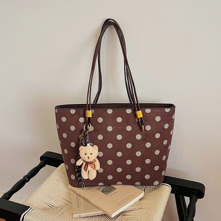 Spacious Polka Dot Tote Bag