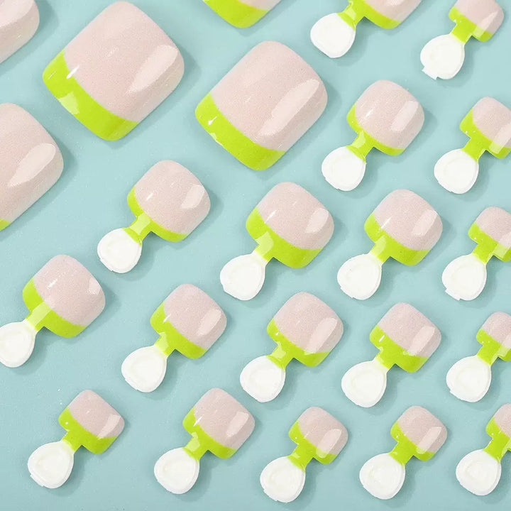 Nail art set with neon French design Stornfield