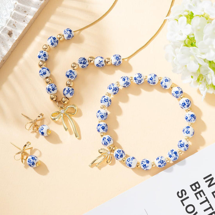 Floral Beaded Charm Bracelet Stornfield