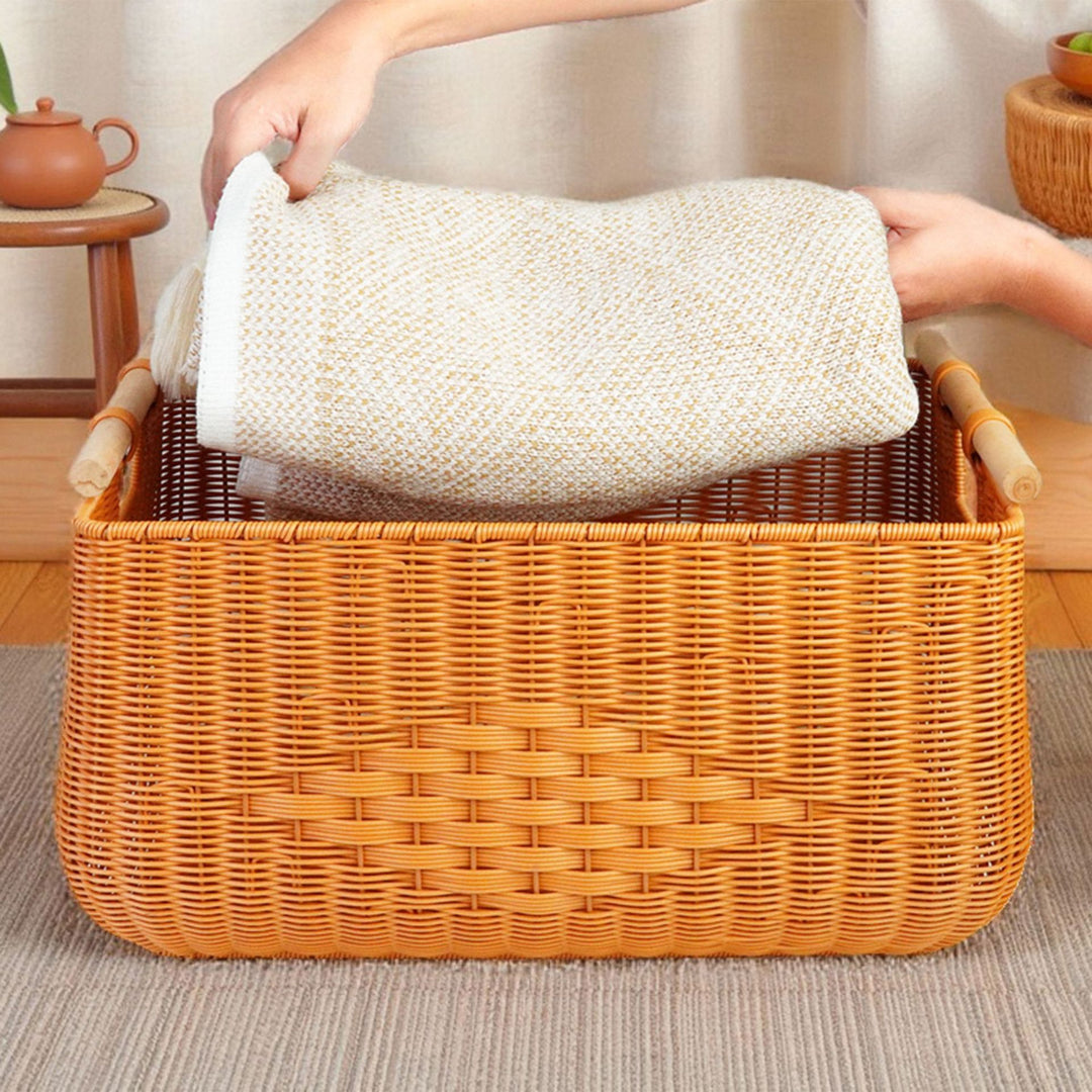 Versatile Rectangle Woven Storage Basket Stornfield