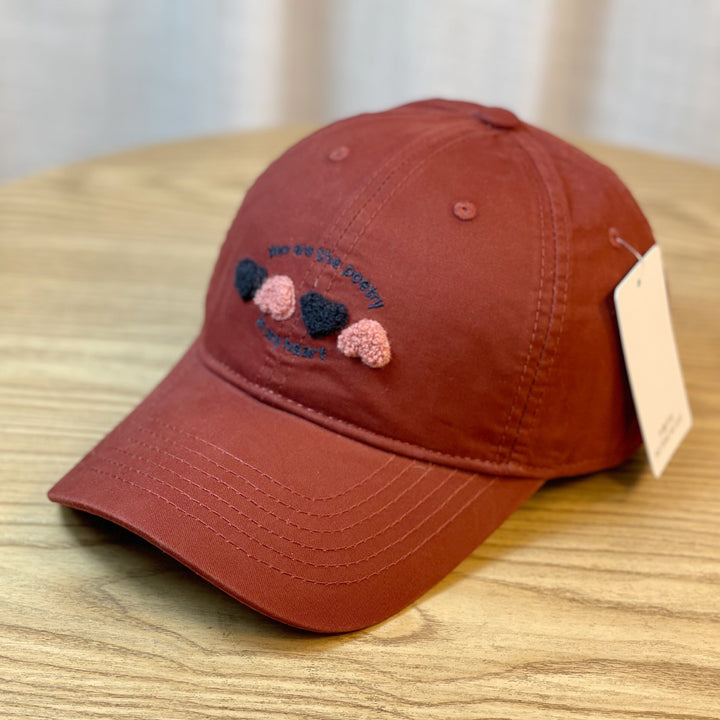 Women's Embroidered Heart Motif Baseball Cap Stornfield
