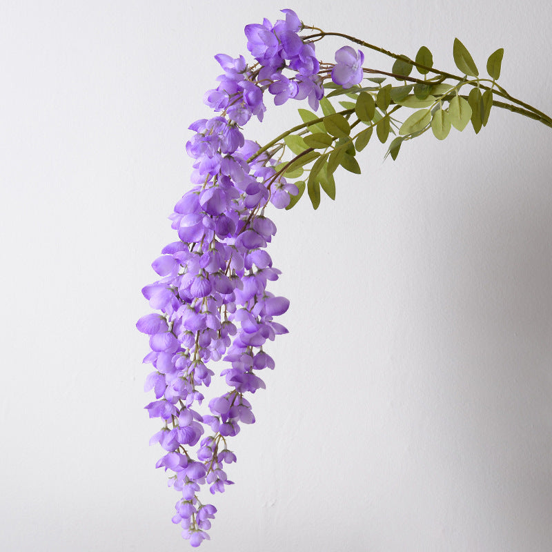 Elegant Faux Wisteria Floral Stem Decoration