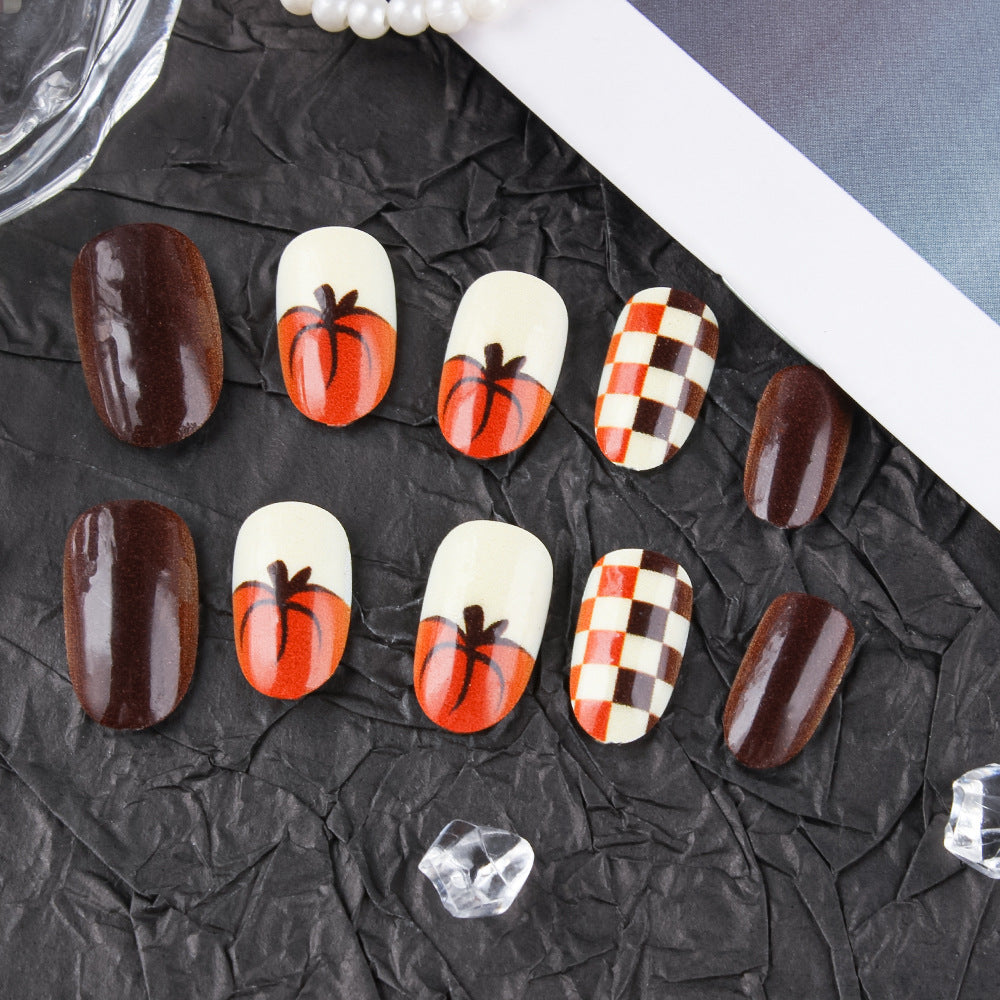 Autumn-Themed Nail Art Set Stornfield