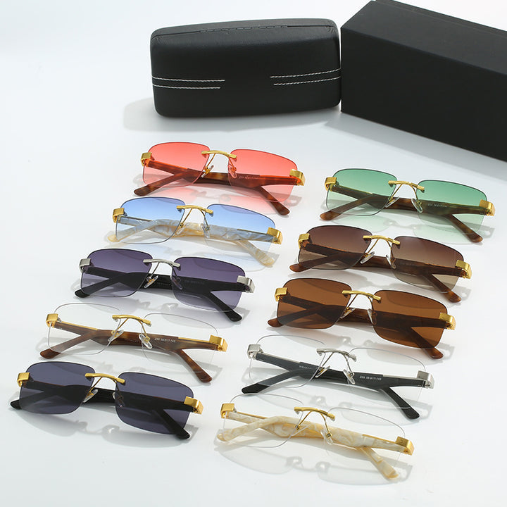 Women’s fashionable half-frame glasses with elegant metal and plastic mix Stornfield