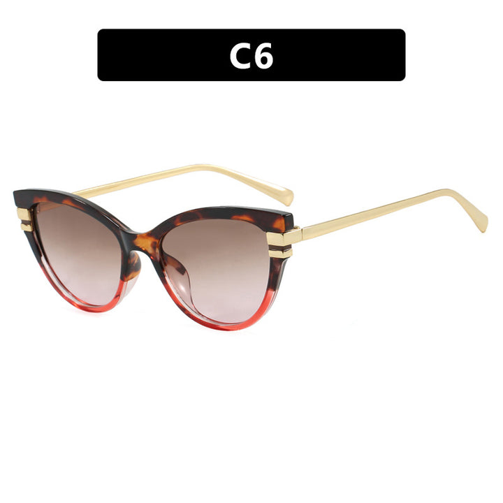 Ladies Cat-Eye Sunglasses with Elegant Metal Accents Stornfield